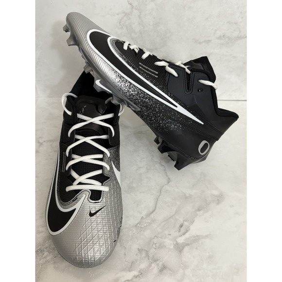 Nike Vapor Edge Elite 360 2 Oregon Ducks Football Cleats Black Silver Size 13.5W main image 7